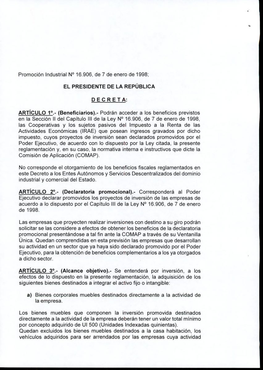 Hoja 2/15 del decreto MEF 172 de 30 de setiembre 2020