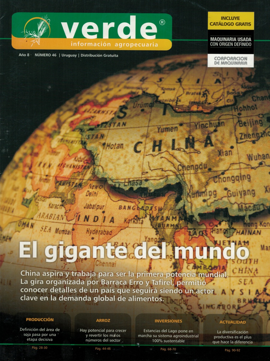 Tapa de la revista Verde, año 8, número 46, de 2015